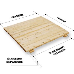 panneau en bois sapin pour racks à palettes