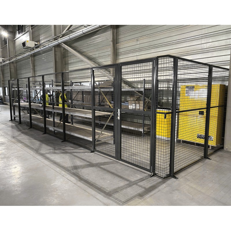 Cloison Grillagée Industrielle, Hauteur 2400 mm