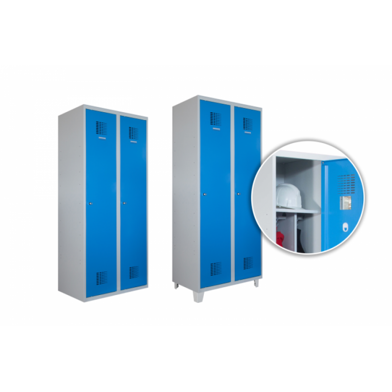 Vestiaire Industriel Salissant metallique 2 cases / 2 colonnes / 2 casiers
