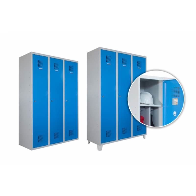 Vestiaire Industriel Salissant metallique  3 cases / 3 colonnes / 3 casiers